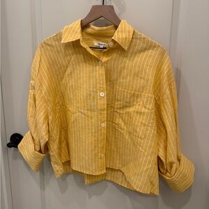 Madewell Yellow Stripe Button-Up Shirt